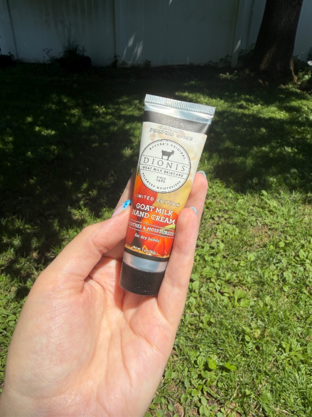 Dionis Goat Milk Hand Cream Caramel Pumpkin Spice Scent 1 oz